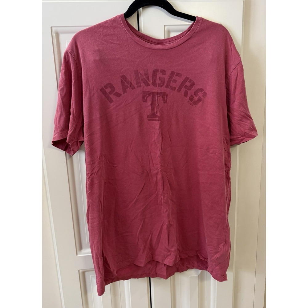 Vintage 47 Brand Texas Rangers Tee XL‎ Red MLB Graphic Streetwear Casual EUC